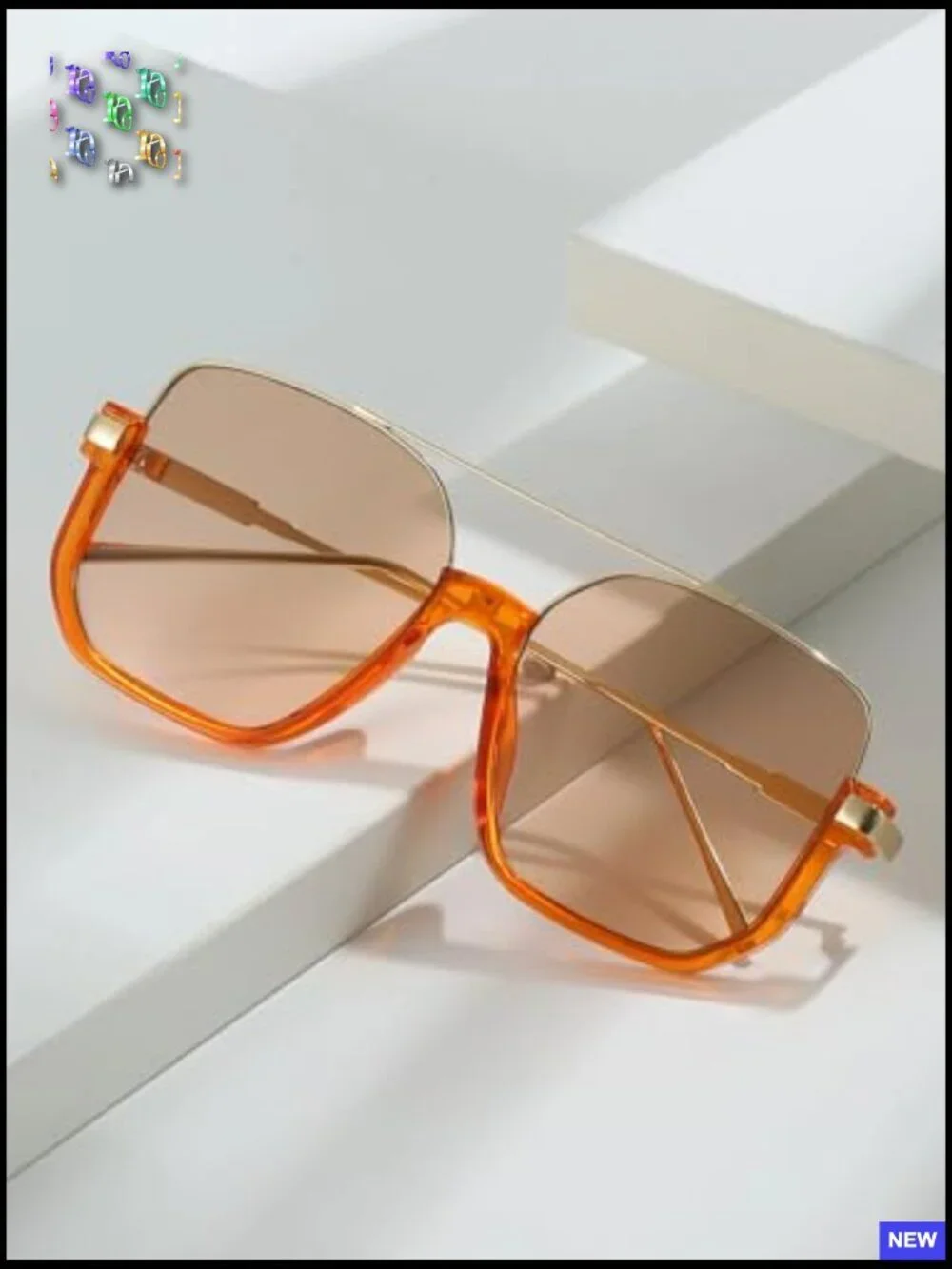 Oversized Retro Aviator Sunglasses Double Bridge Pilot Square Frame Unisex